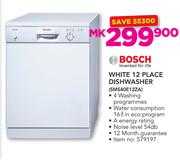 Bosch White 12 Place Dishwasher SMS40E12ZA