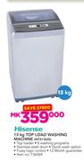 Hisense 13Kg Top Load washing Machine WTX1302S