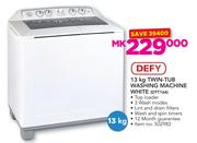 Defy 13Kg Twin Tub Washing Machine White DTT164