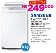 Samsung 9Kg Top Load Washing Machine White WA90H4200SW