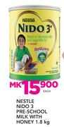 Nestle Nido 3 Pre School Milk With Honey-1.8Kg Each