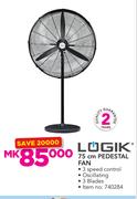 Logik 75cm Pedestal Fan 