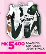 Savanna Dry Cider 6 Pack-330ml