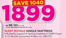 Sleep Royale Single Mattress