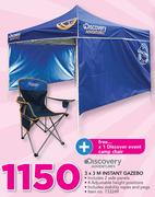 Discovery Adventures 3 X 3m Instant Gazebo With Free 1 Discover Event Camp Chair