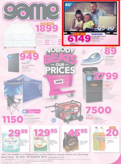 Game Namibia : Nobody Beats our Prices (26 July - 9 August 2017), page 1