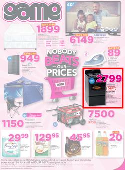 Game Namibia : Nobody Beats our Prices (26 July - 9 August 2017), page 1