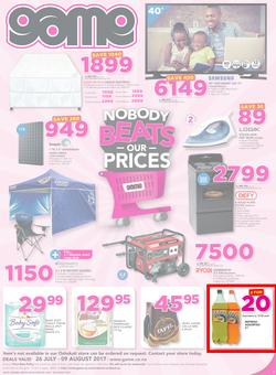 Game Namibia : Nobody Beats our Prices (26 July - 9 August 2017), page 1