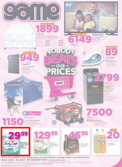 Game Namibia : Nobody Beats our Prices (26 July - 9 August 2017), page 1