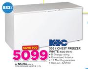 KIC 553Ltr Chest Freezer White KCG 570 1