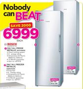Bosch 326Ltr All Fridge Metallic KSV33NI30