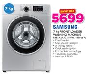 Samsung 7Kg Front Loader Washing Machine Metallic WW70J4263GS F