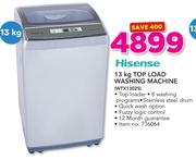 Hisense 13Kg Top Load Washing MAchine WTX1302S