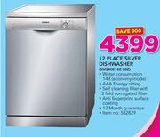 Bosch 12 Place Silver Dishwasher SMS40E18Z 08Z