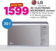 LG 30Ltr Electronic Microwave MS3040S