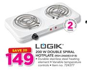 Logik 200W Double Spiral Hotplate RSH-246083-018