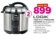 Logik 1000W 6Ltr Pressure Cooker RSH-012476-117