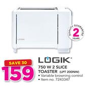 Logik 750W 2 Slice Toaster LPT 200NW