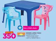 Kiddies Large Table With Free 2 Kid's Chair