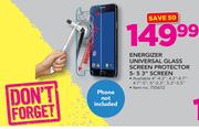 Energizer Universal Glass Screen Protector 5-5.3" Screen Excluding Phone
