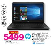 HP 15.6" Intel Celeron Notebook 15-AY032