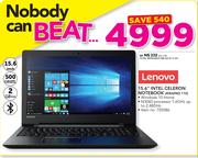 Lenovo 15.6" Intel Celeron Notebook IDEAPAD 110