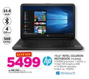 HP 15.6" Intel Celeron Notebook 15-AY032