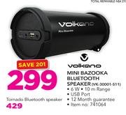 Volkano Mini Bazooka Bluetooth Speaker VK-30001-S11