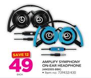 Amplify Symphony On-Ear Headphone AM200S BBK-Each