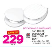 Always Home 18" Stripe, Deluxe Or Shell Toilet Seat-Each