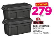 Big Jim 160Ltr Storage Box With Wheels-Each