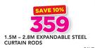 Decorland 1.5m-2.8m Expendable Steel Curtain Rods