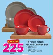 16 Piece Solid Glaze Dinner Set