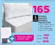 Sheraton Single Quilted Matress Protector With Sheraton Pillow Protect Quilt