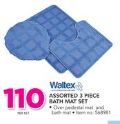 Waltex Assorted 3 Piece Bath Mat Set