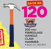 Fragram 500mm Fibreglass Handle Claw Hammer