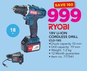 Ryobi 18V Li-Ion Cordless Drill CLD-180