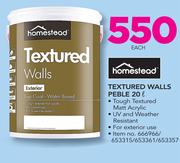 Homestead Textured Walls Peble-20Ltr Each