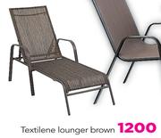 Out & About Textilene Lounger Brown