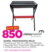 Mega Master Barrel Freestanding Braai
