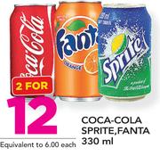 Coca-Cola Sprite, Fanta-2x330ml