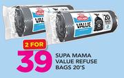 Supa Mama Value Refuse Bags-2x20's