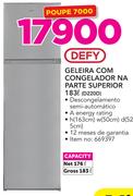 Defy 183Ltr Geladeira Com Congelador Na Parte Superior D220D