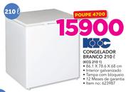 KIC 210Ltr Congelador Branco KCG210 1