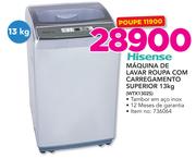 Hisense Máquina De Lavar Roupa Com Carregamento Superior 13Kg WTX1302S