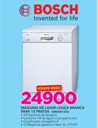 Bosch Máquina De Lavar Louça Branca Para 12 Pratos SMS40E12ZA