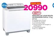 Defy Máquina De Lavar Roupa COM Banheira Dupla 13Kg DTT164