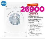 Defy Maquina De Lavar Roupa Com Carregamento Frontal 6Kg DAW 373