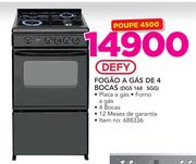 Defy fogao a Gas De 4 Bocas DGS 168 SGG
