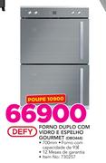 Defy Forno Duplo Com Vidro e Espelho Gourmet DBO468